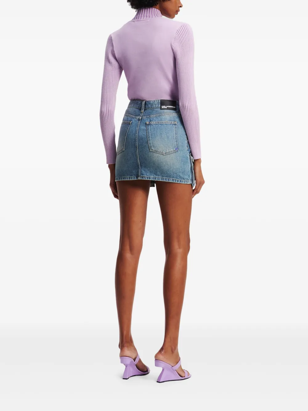 Karl Lagerfeld Jeans Cargo denim mini-rok Blauw