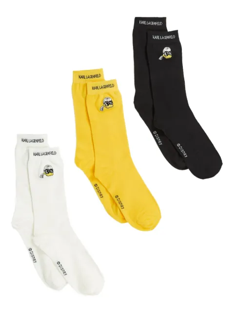 Karl Lagerfeld x Disney logo-jacquard socks (pack of three)