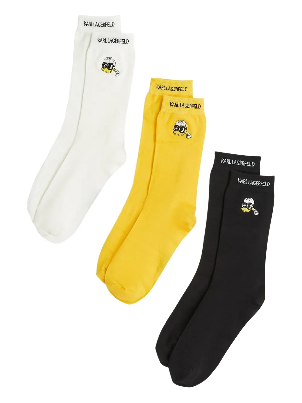Karl Lagerfeld calcetines con logo en jacquard en colaboración con Disney (pack de 3) | Image 2