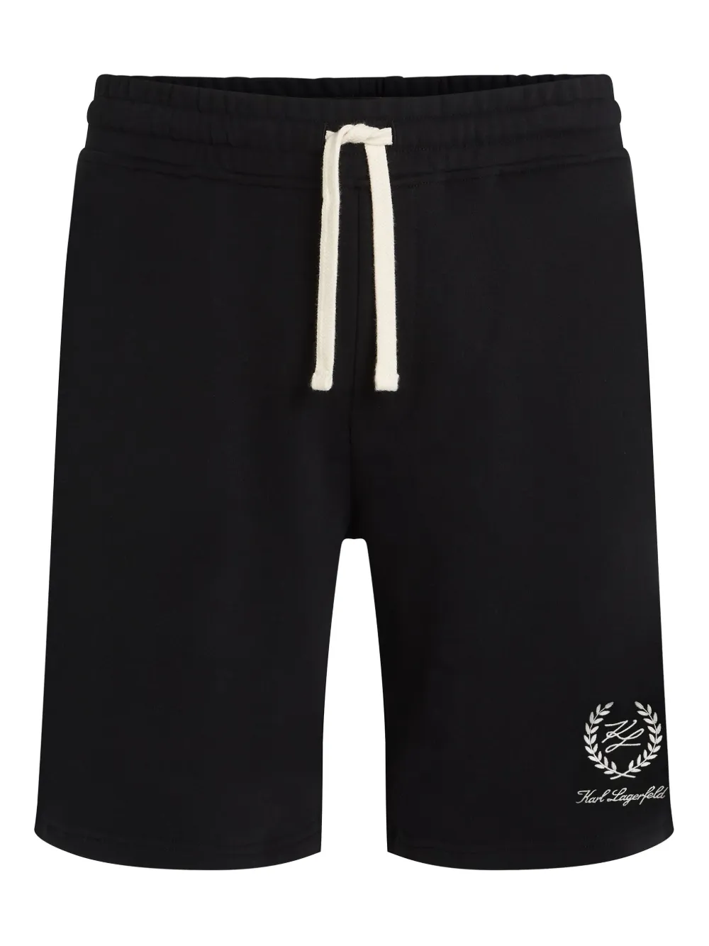 Karl Lagerfeld Shorts met geborduurd logo Zwart