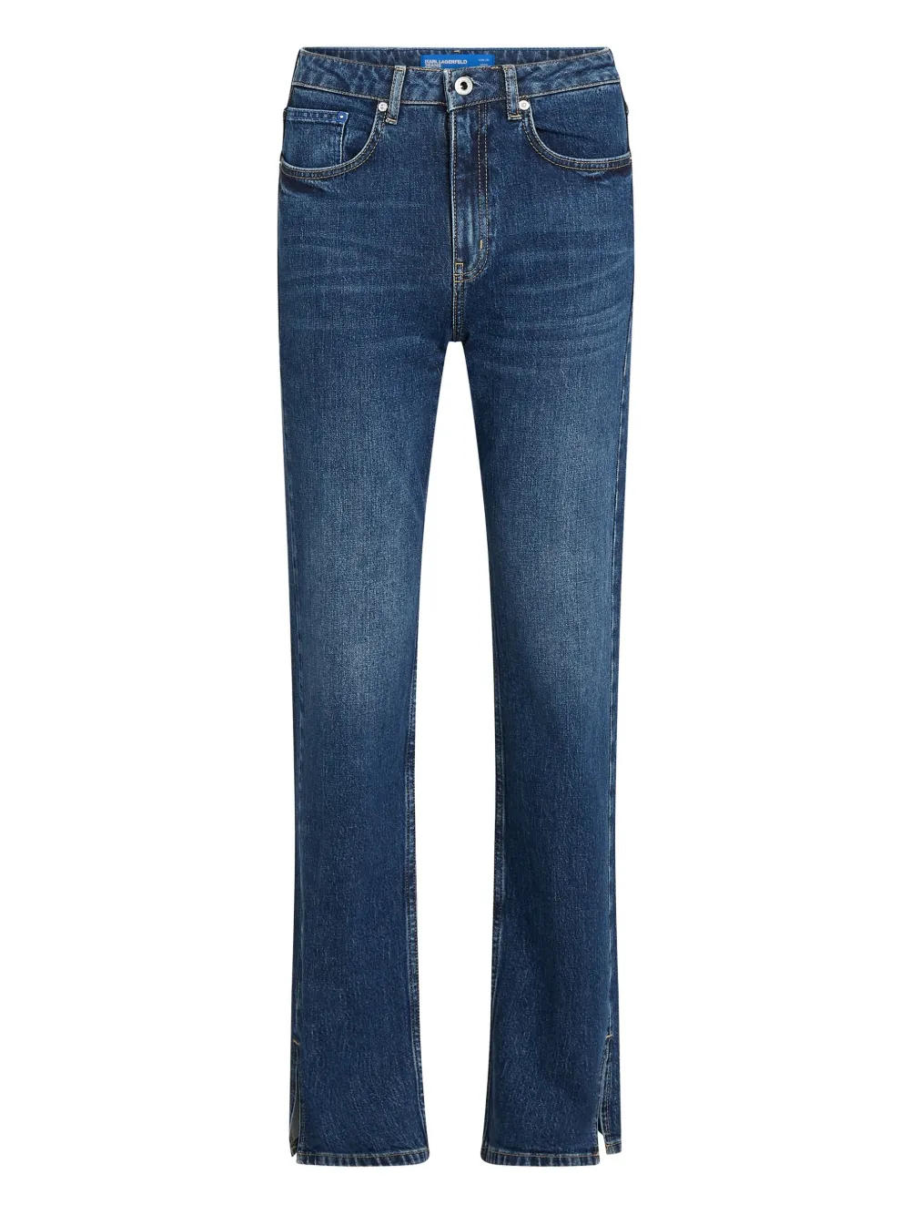 Karl Lagerfeld Jeans High waist straight jeans Blauw