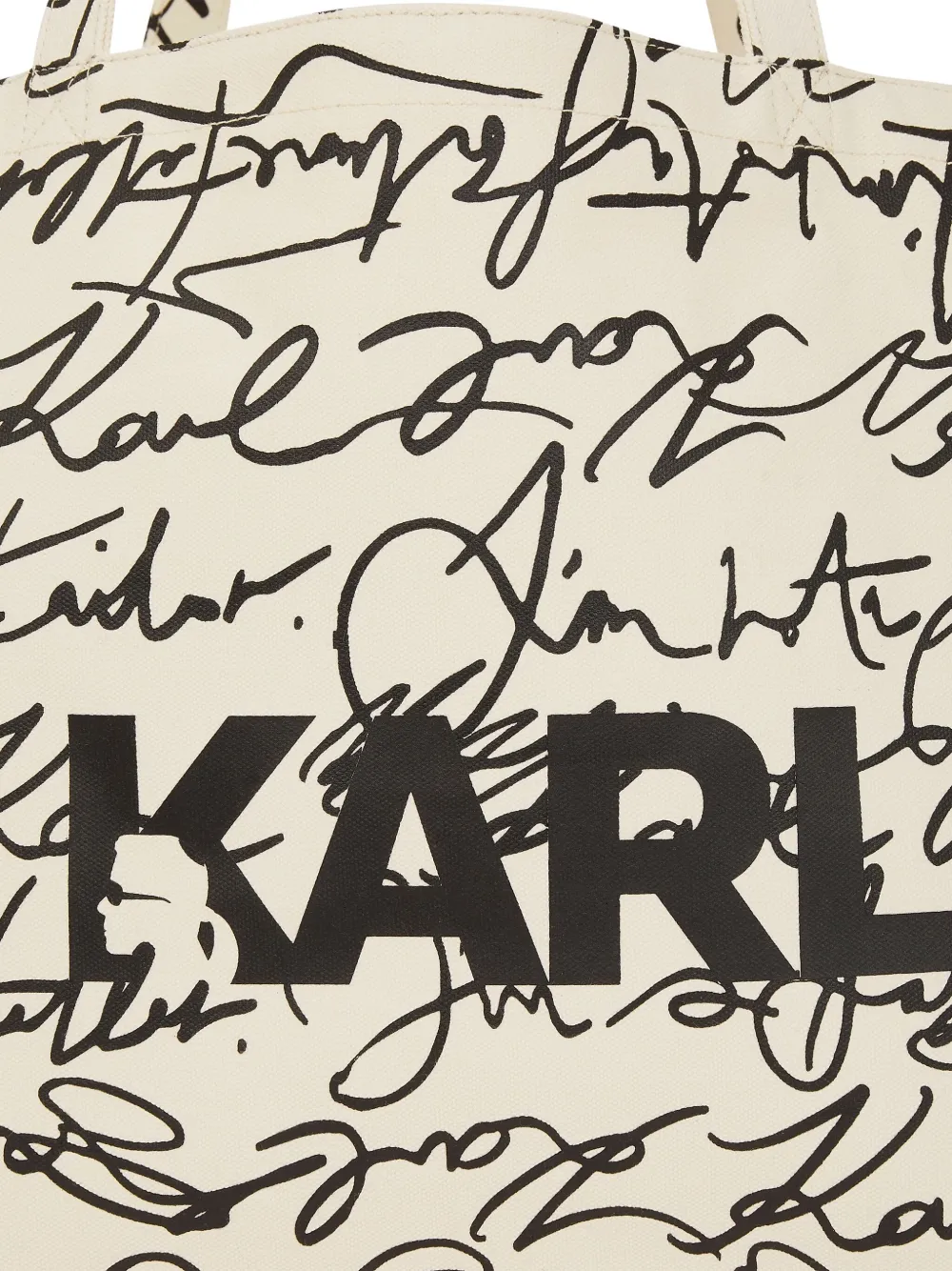 Karl Lagerfeld Shopper met print Wit