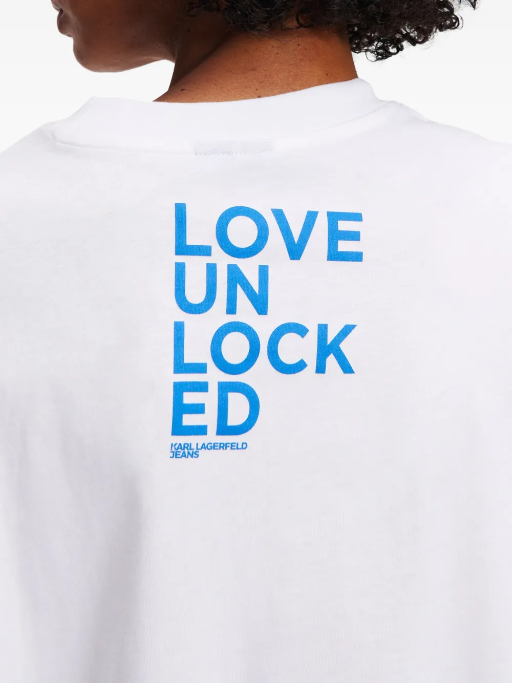 Karl Lagerfeld Jeans Love Unlocked relaxed T-shirt Wit