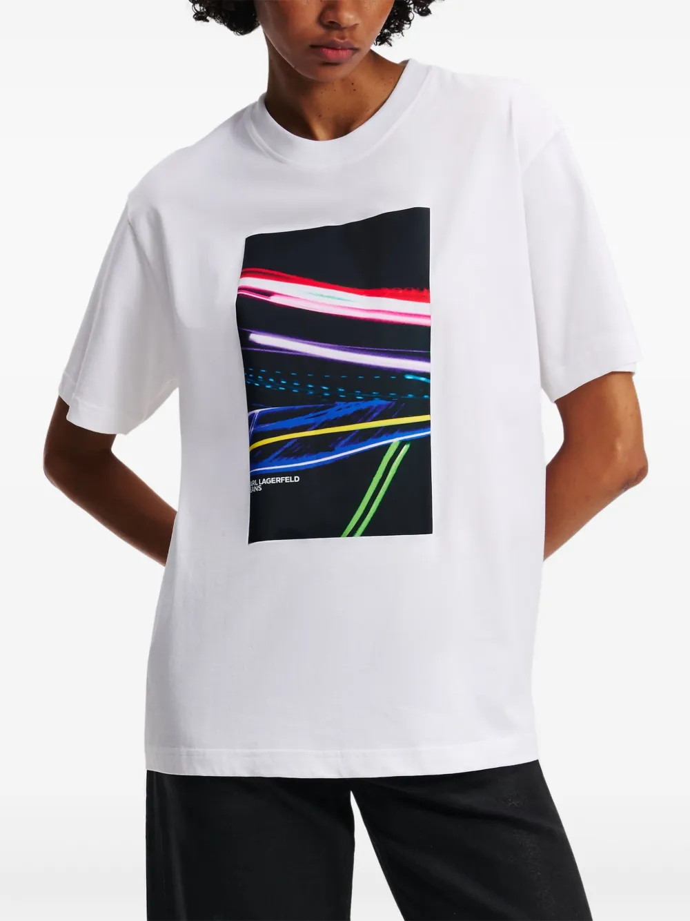Karl Lagerfeld Jeans Love Unlocked relaxed T-shirt Wit
