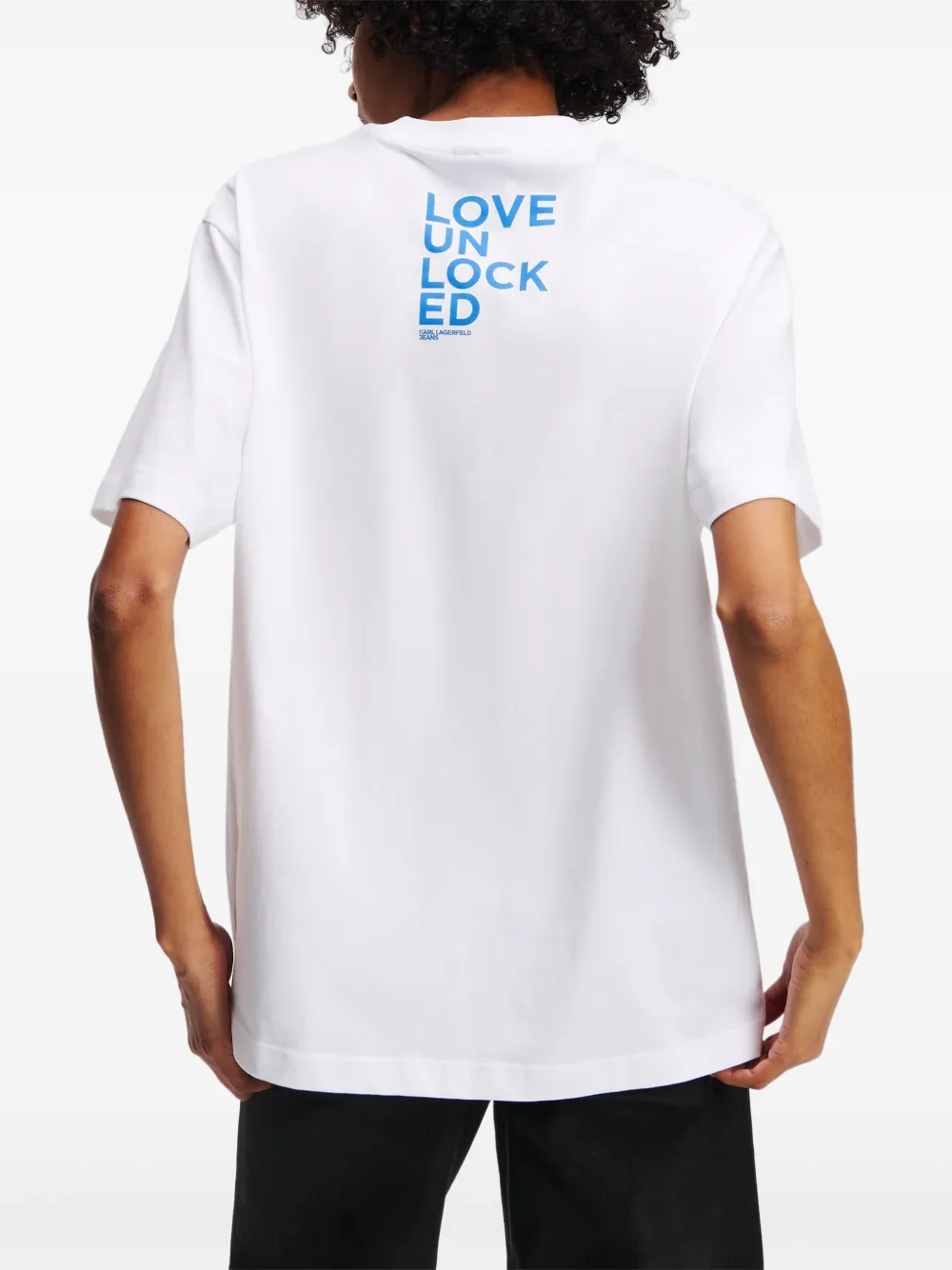 Karl Lagerfeld Jeans Love Unlocked relaxed T-shirt Wit