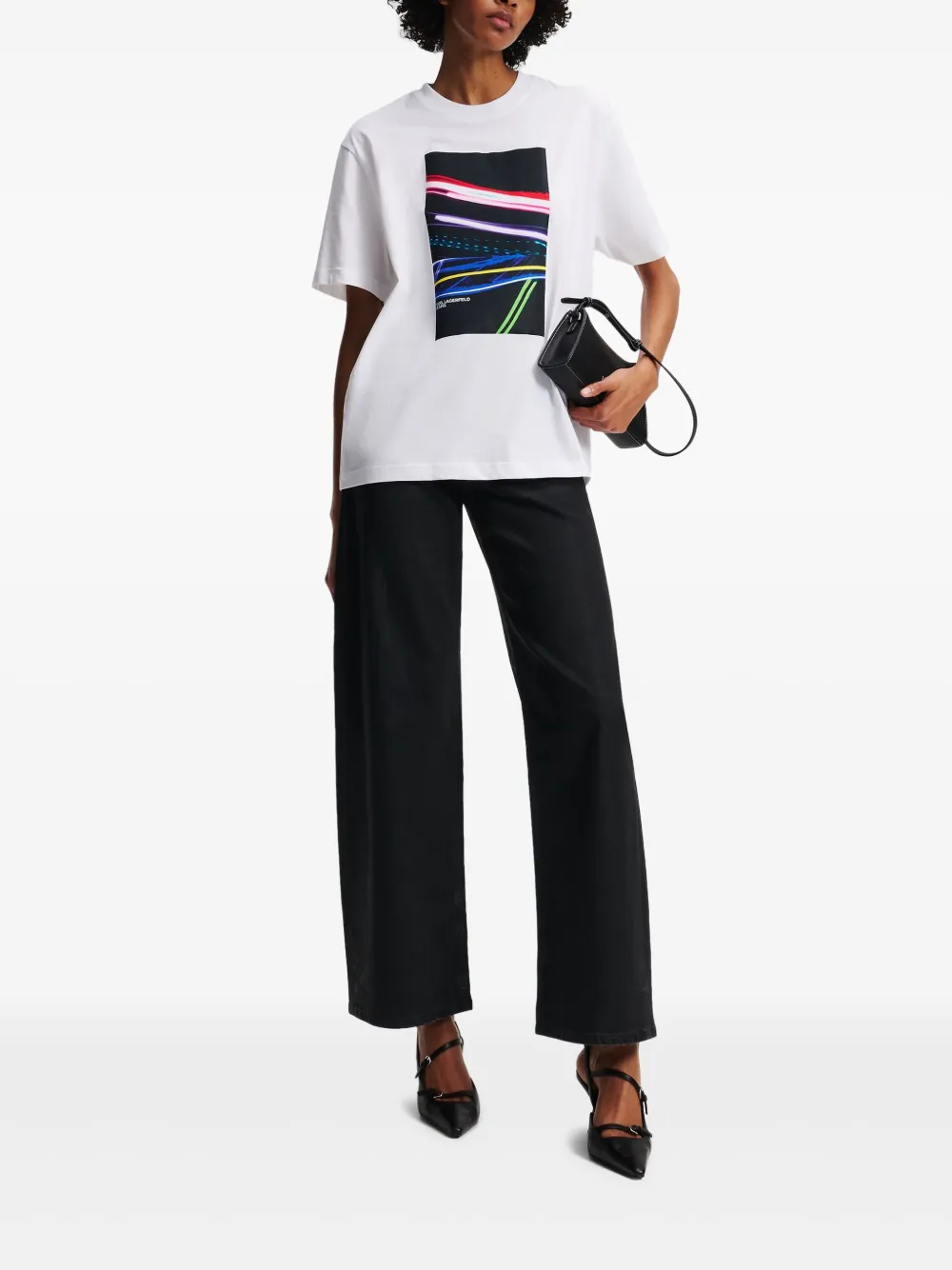 Karl Lagerfeld Jeans Love Unlocked relaxed T-shirt Wit