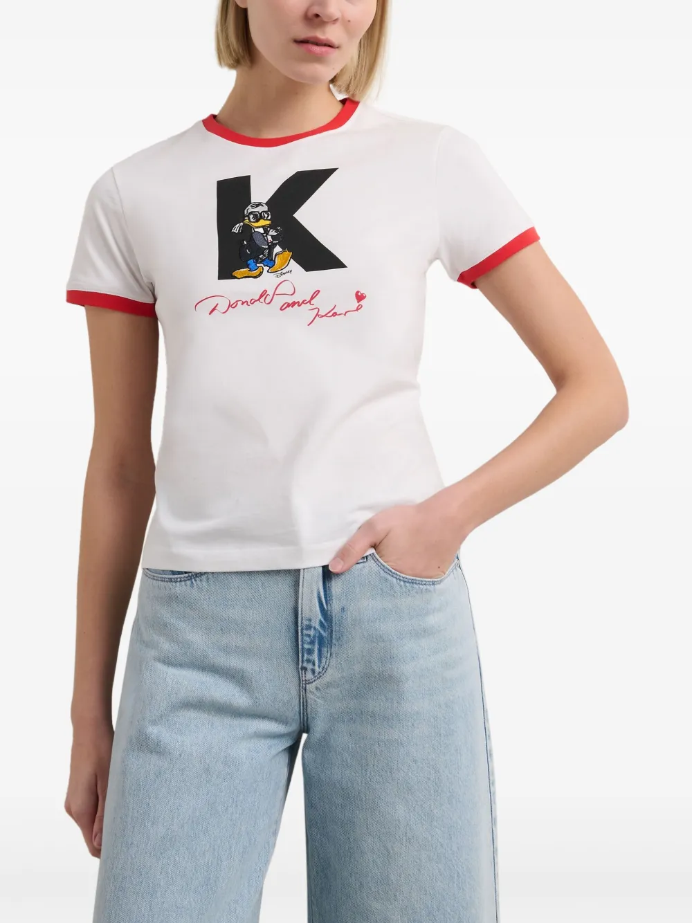Karl Lagerfeld x Disney Petite T-shirt Wit
