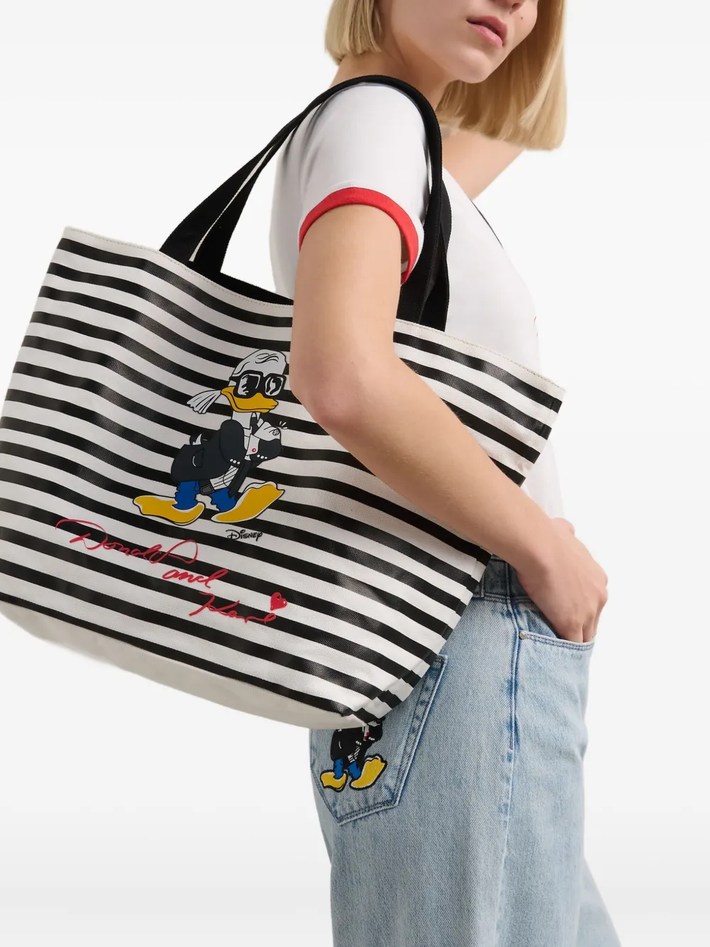 Karl Lagerfeld x Disney reversible tote bag - Zwart