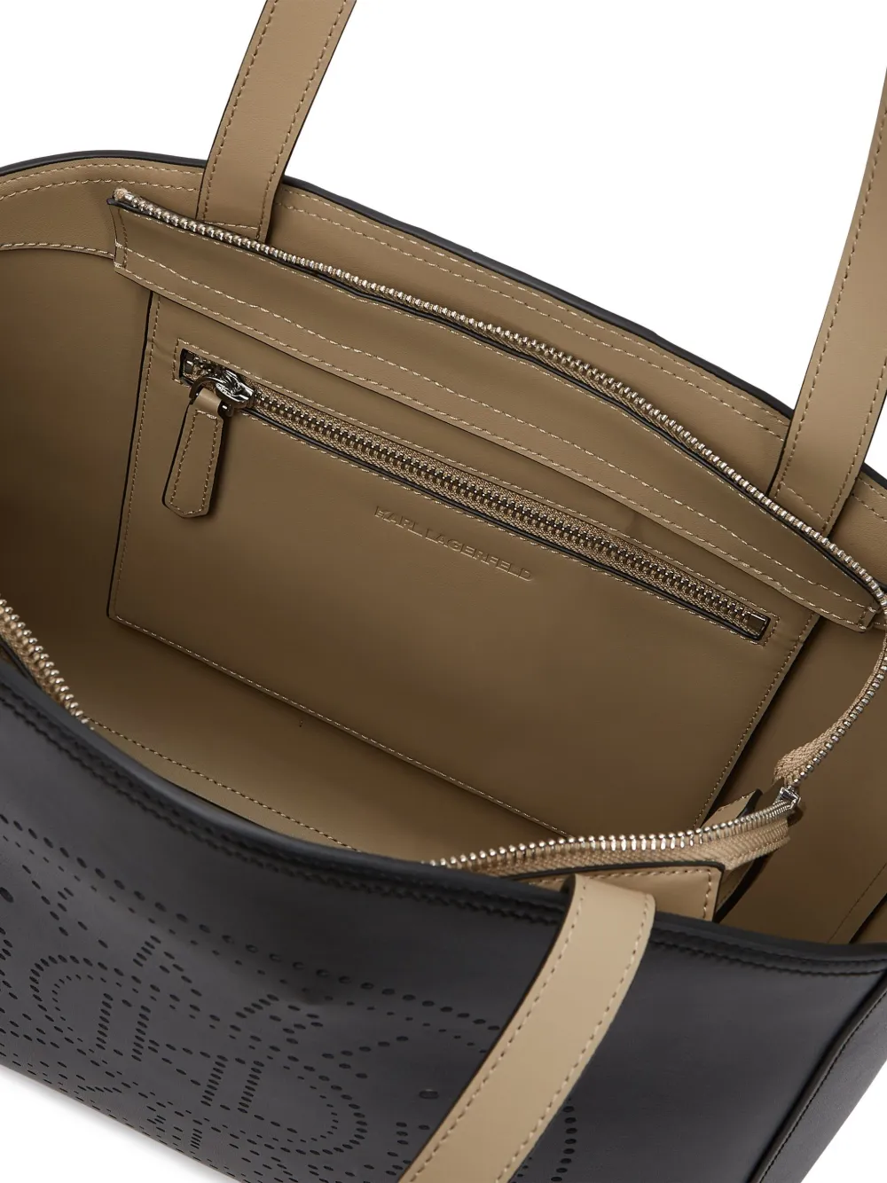 Karl Lagerfeld Medium leren shopper Zwart