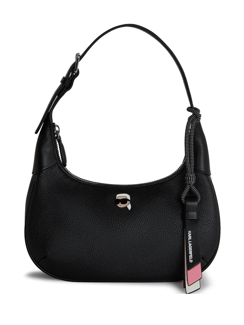 Karl Lagerfeld Ikon Pin slouchy schoudertas Zwart
