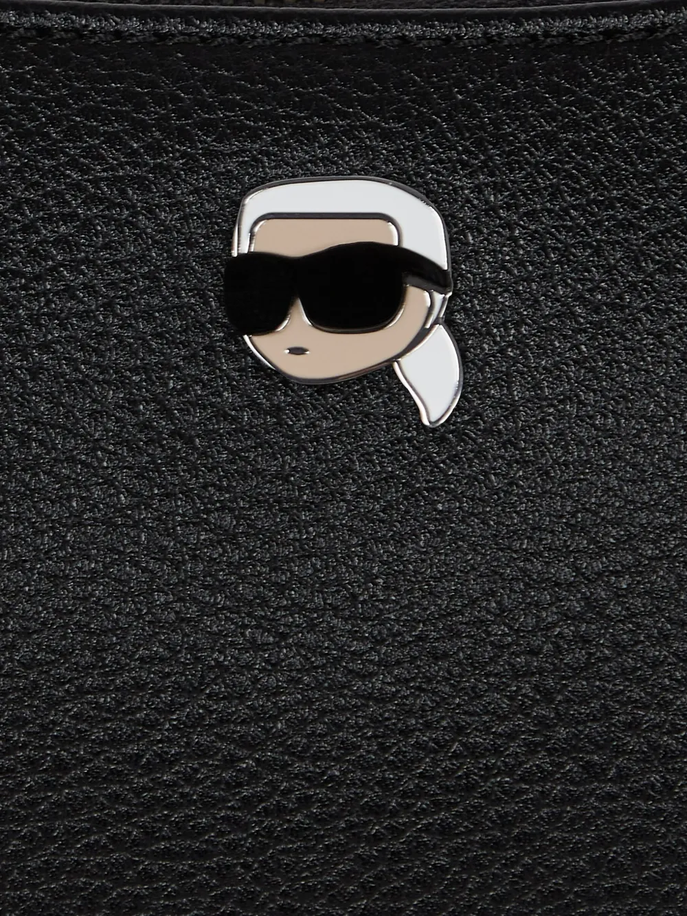 Karl Lagerfeld Ikon Pin slouchy schoudertas Zwart