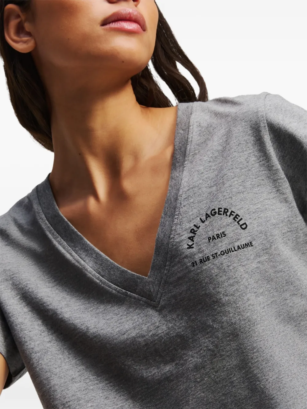 Karl Lagerfeld Rue St-Guillaume T-shirt Grijs