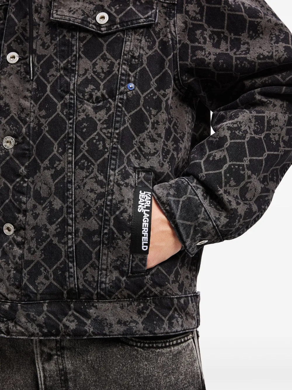 Karl Lagerfeld Jeans Denim jack Grijs