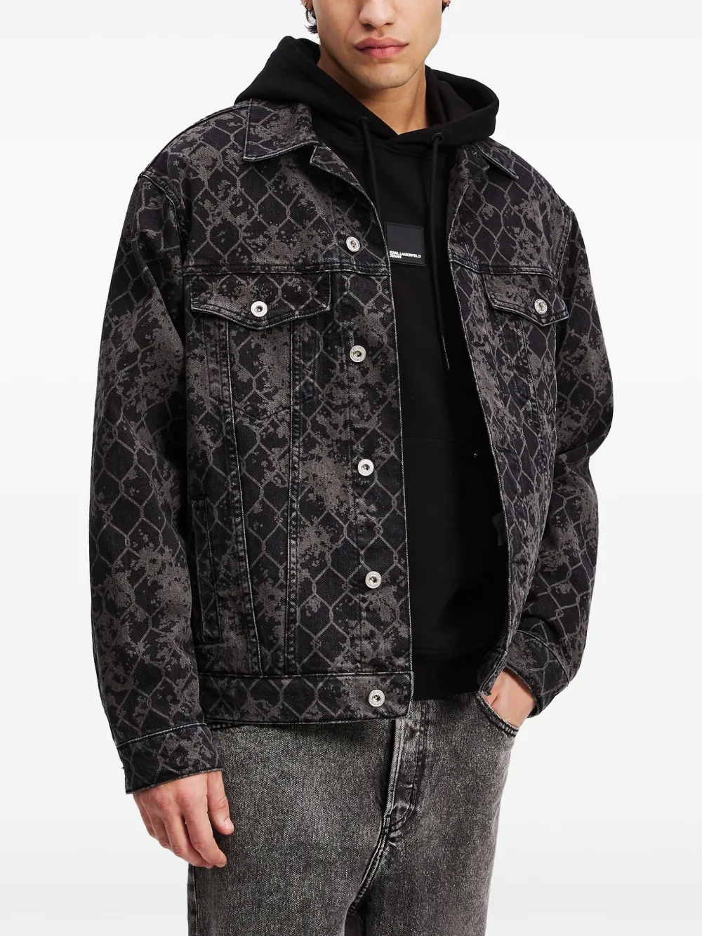 Karl Lagerfeld Jeans Denim jack Grijs