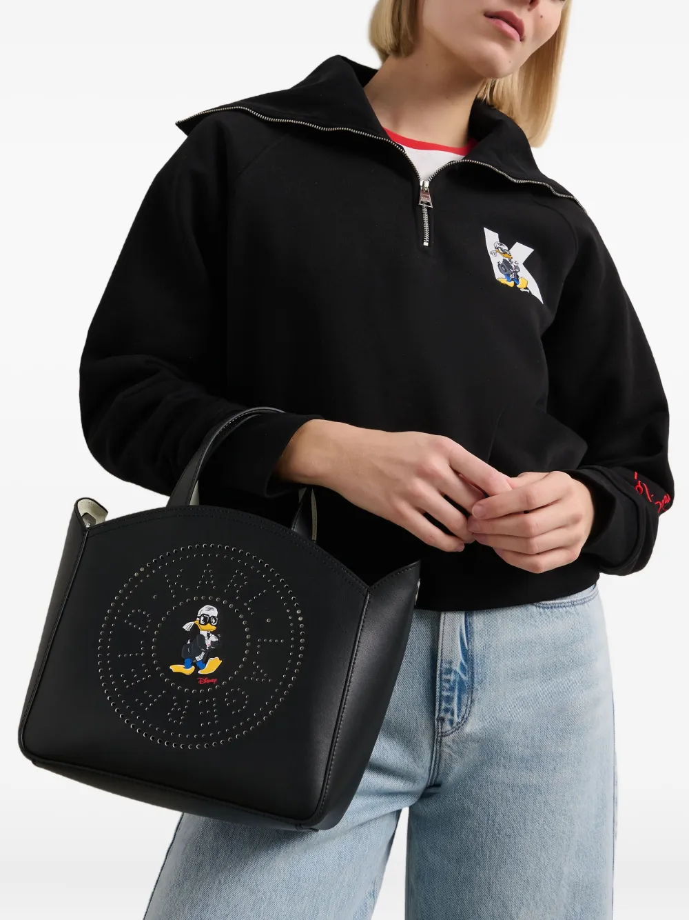 Karl Lagerfeld x Disney small tote bag - Zwart
