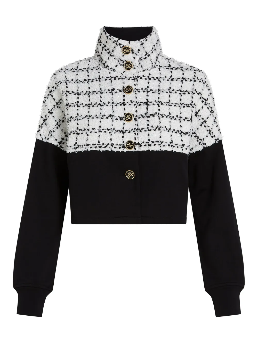 Karl Lagerfeld Bouclé joggingjack Zwart