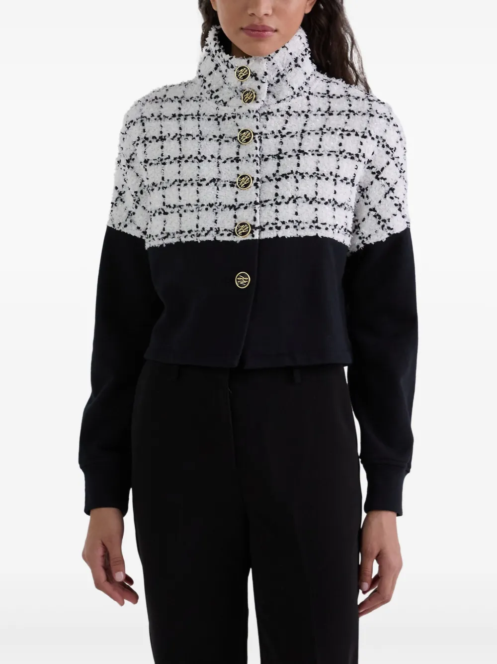 Karl Lagerfeld Bouclé joggingjack Zwart