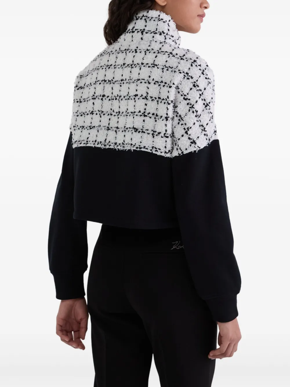 Karl Lagerfeld Bouclé joggingjack Zwart