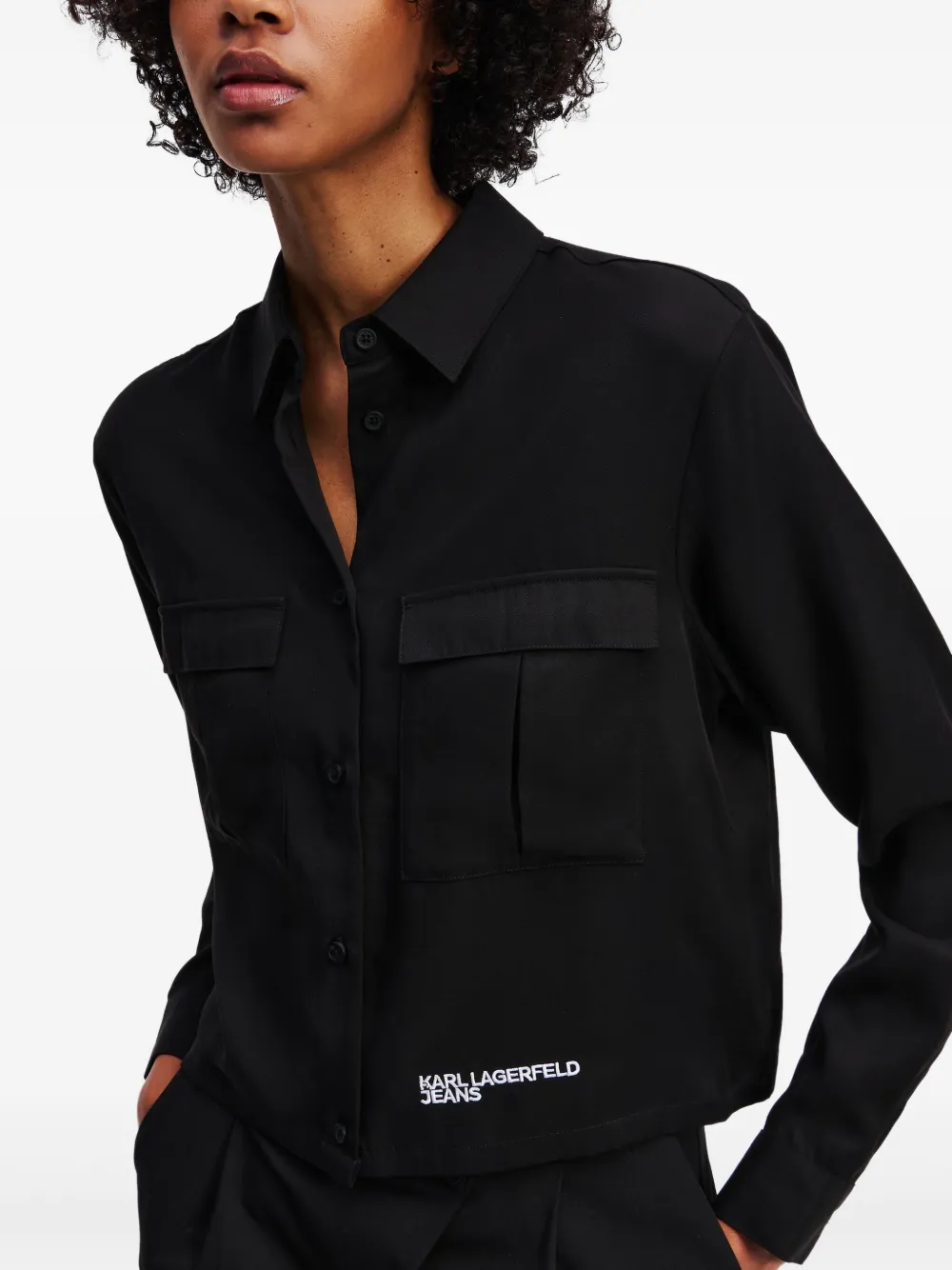 Karl Lagerfeld Jeans Cargo blouse Zwart