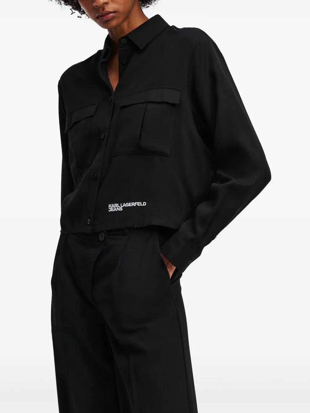 Karl Lagerfeld Jeans Cargo blouse Zwart