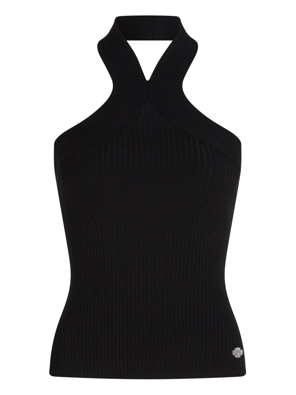 Karl Lagerfeld top tejido de canalé | negro | Image 1