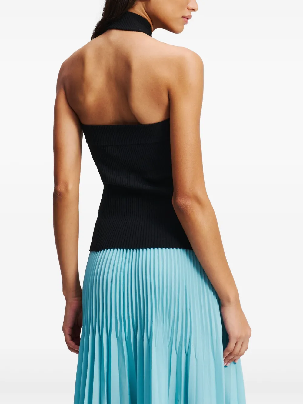 Karl Lagerfeld Geribbelde top Zwart