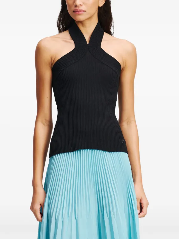 Karl Lagerfeld Ribbed Top | Black | FARFETCH