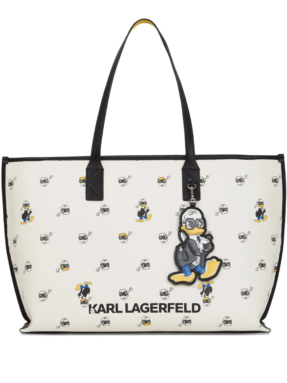 Karl Lagerfeld x Disney プリント ハンドバッグ - ホワイト Karl Lagerfeld x Disney プリント ハンドバッグ - ホワイト