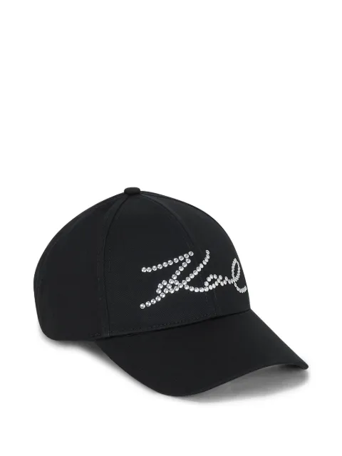 Karl Lagerfeld stud-embellished cap