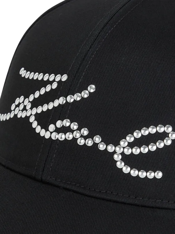 Karl Lagerfeld stud-embellished Cap | Black | FARFETCH BH display picture 3