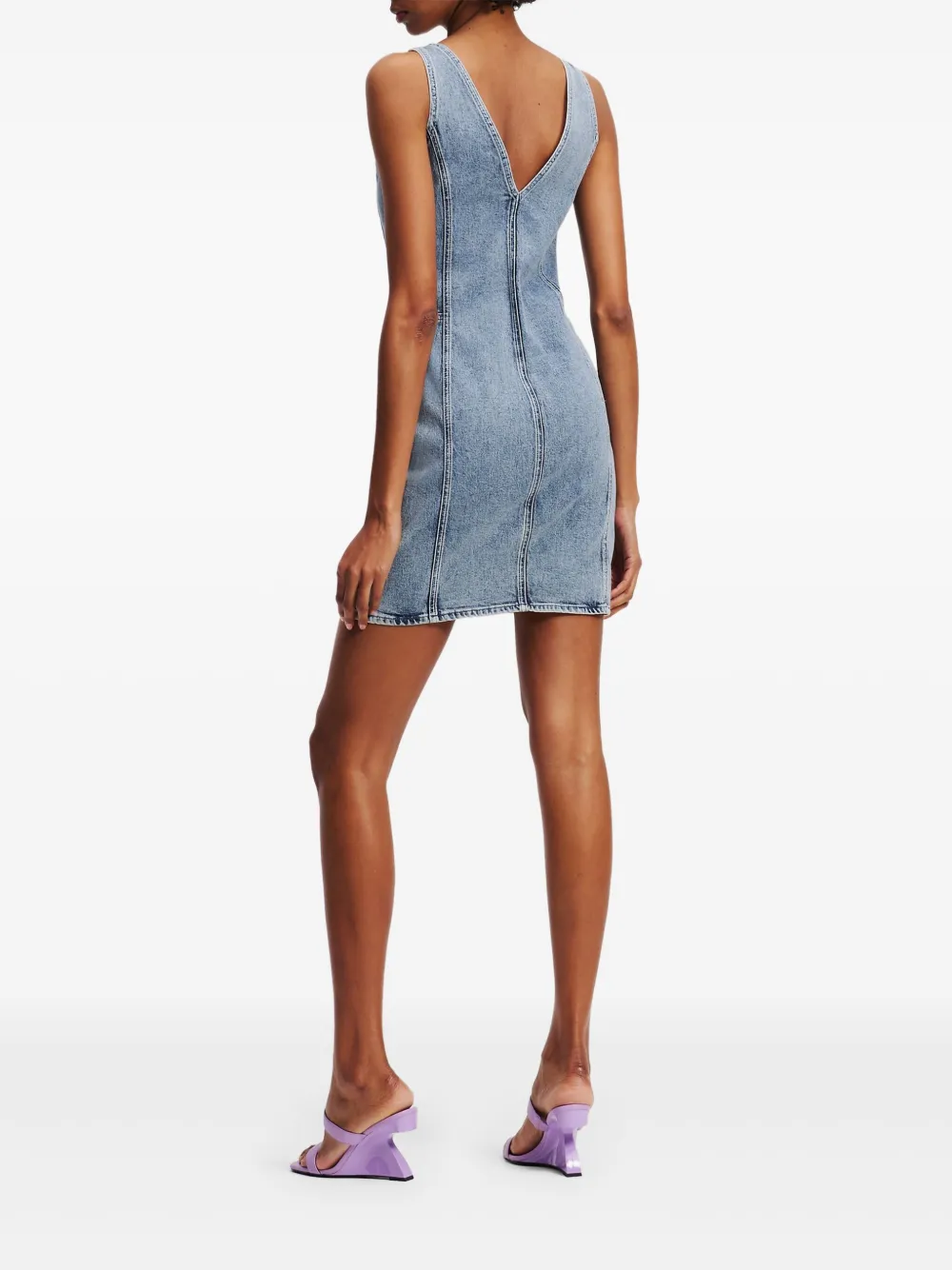 Karl Lagerfeld Jeans Linnen mini-jurk Blauw
