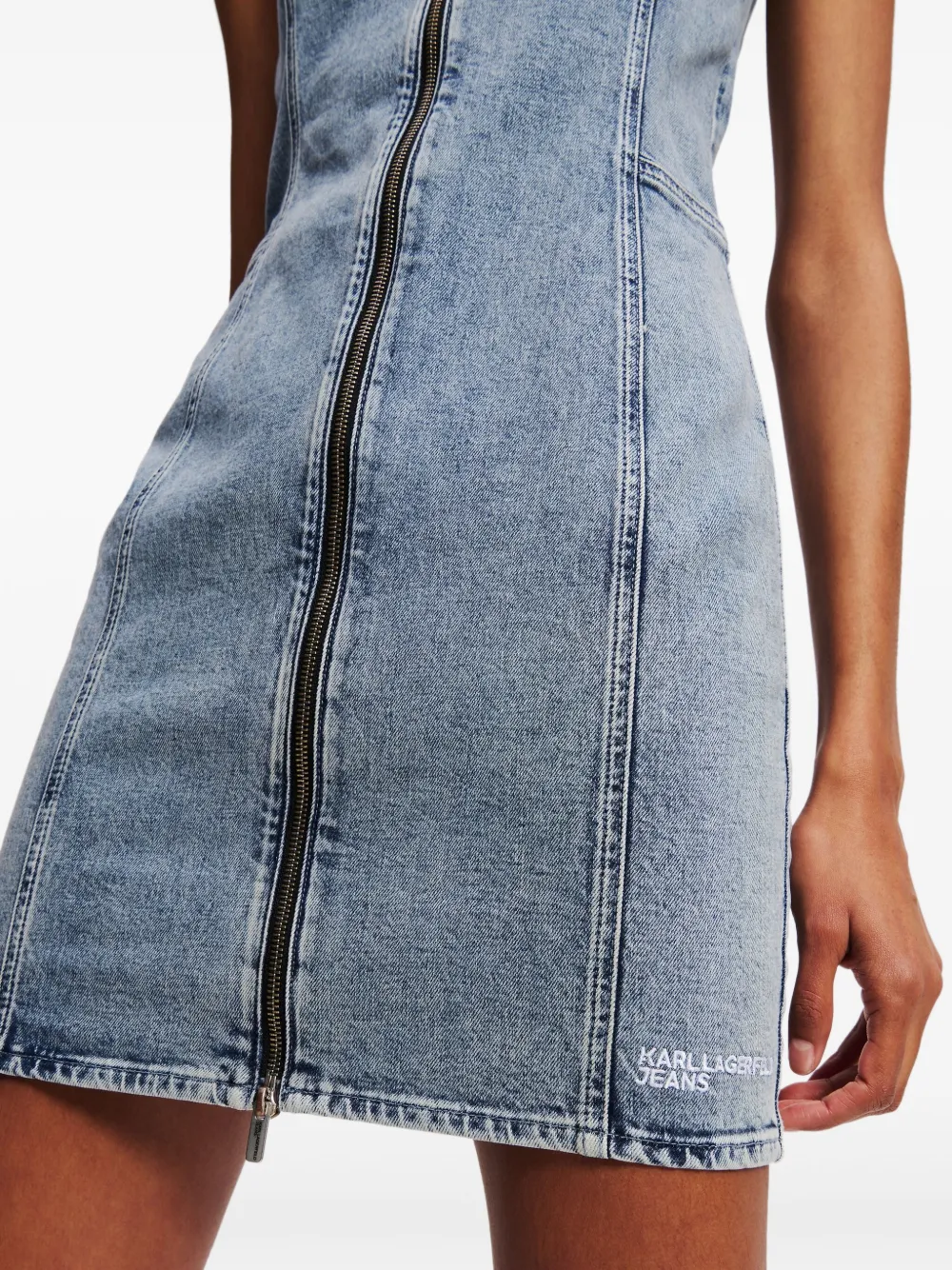 Karl Lagerfeld Jeans Linnen mini-jurk Blauw