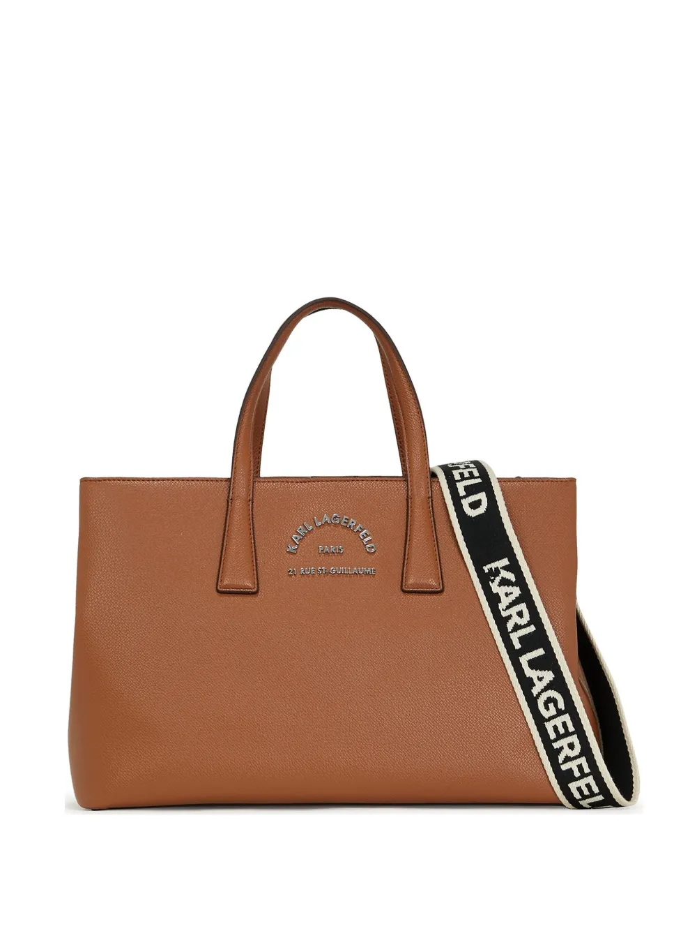 Karl Lagerfeld Rue St-Guillaume サッチェルバッグ - ブラウン Karl Lagerfeld Rue St-Guillaume サッチェルバッグ - ブラウン
