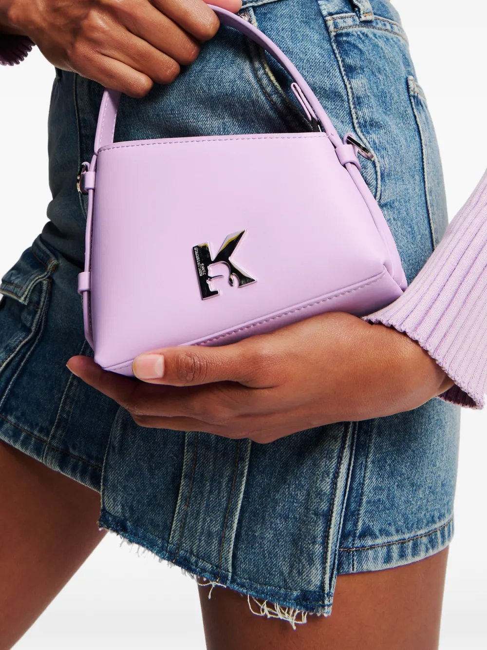 Karl Lagerfeld Jeans logo-lettering crossbody bag Paars