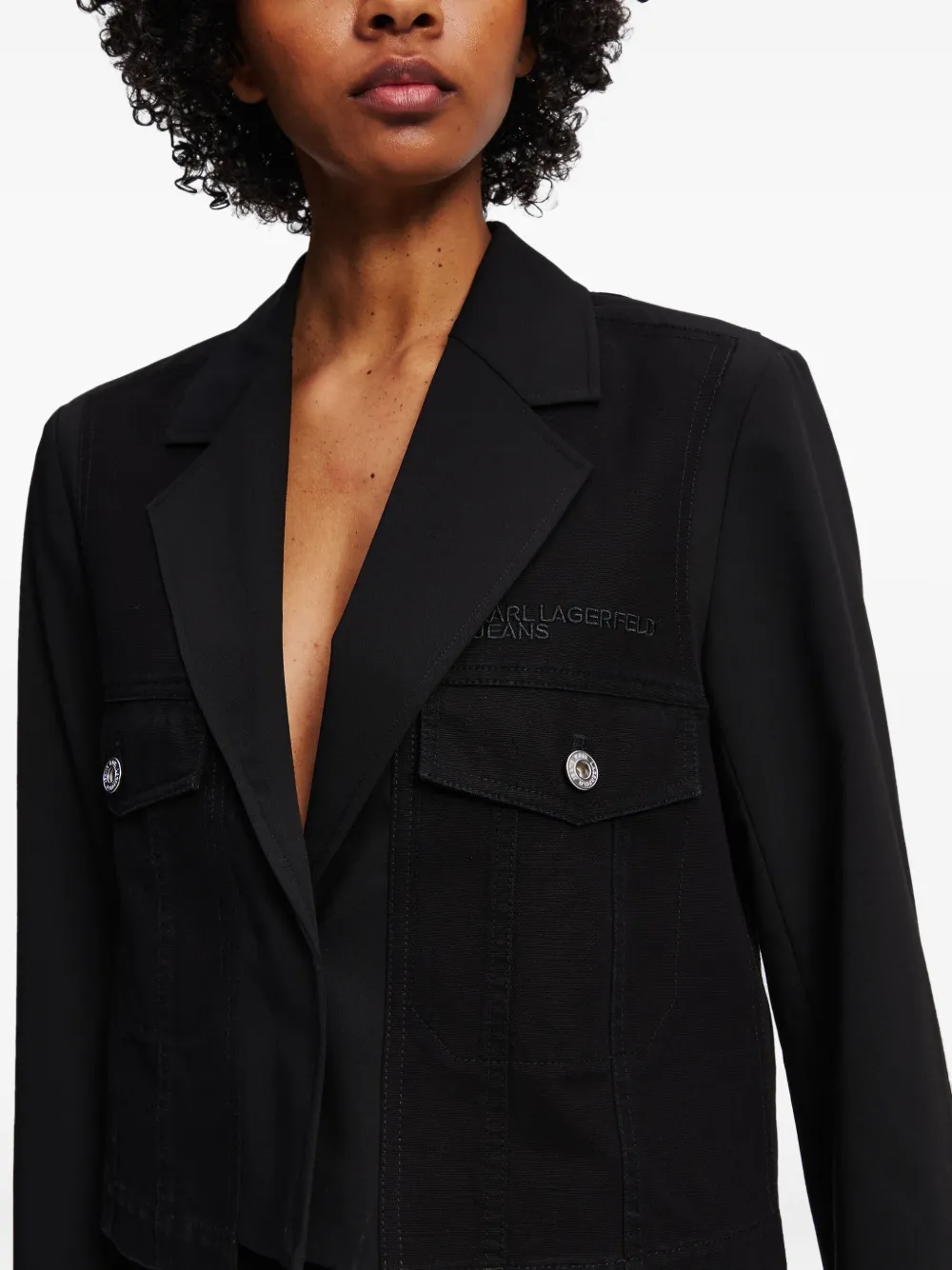 Karl Lagerfeld Jeans Cargo blazer Zwart