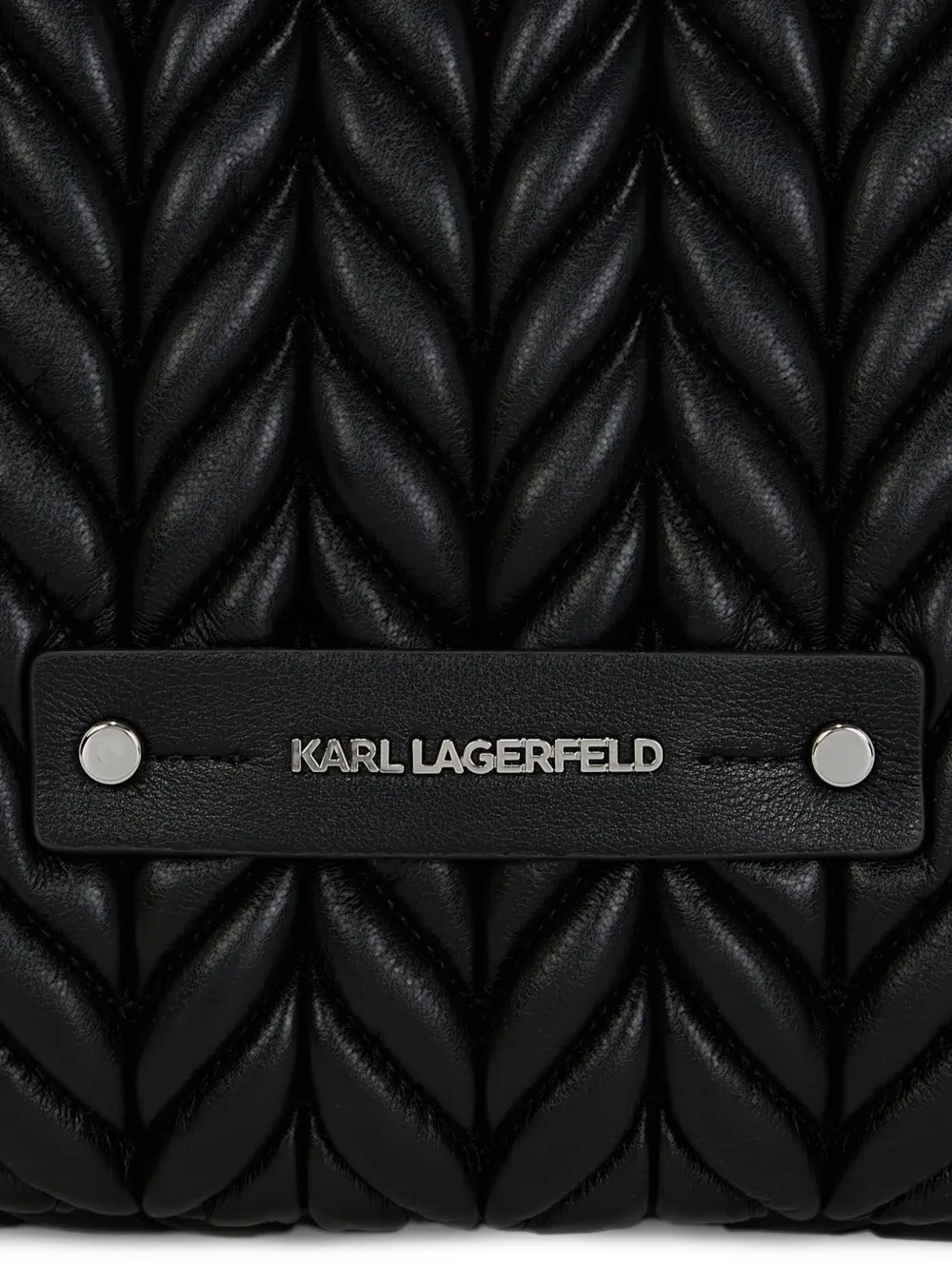 Karl Lagerfeld K/weave Quilted Shoulder Bag In Black