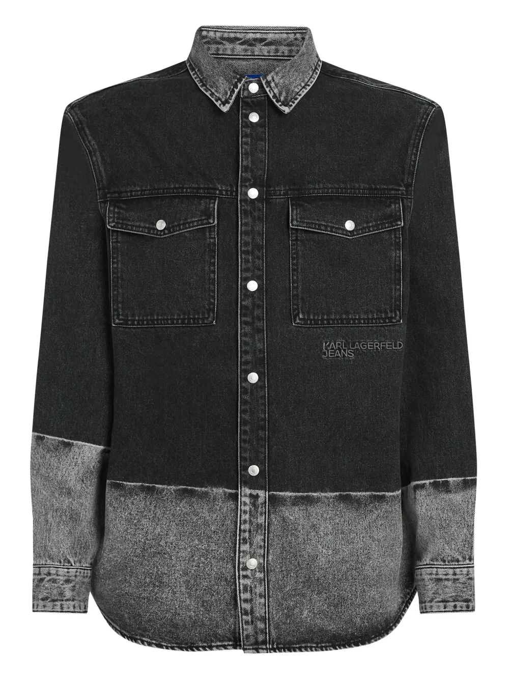 Karl Lagerfeld Jeans ombré-effect shirt | Black | Image 1