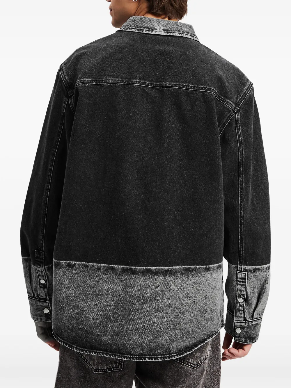 Karl Lagerfeld Jeans Overhemd met ombré-effect Zwart