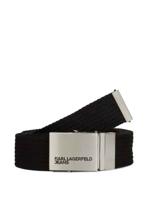 Karl Lagerfeld Jeans logo-engraved buckle belt