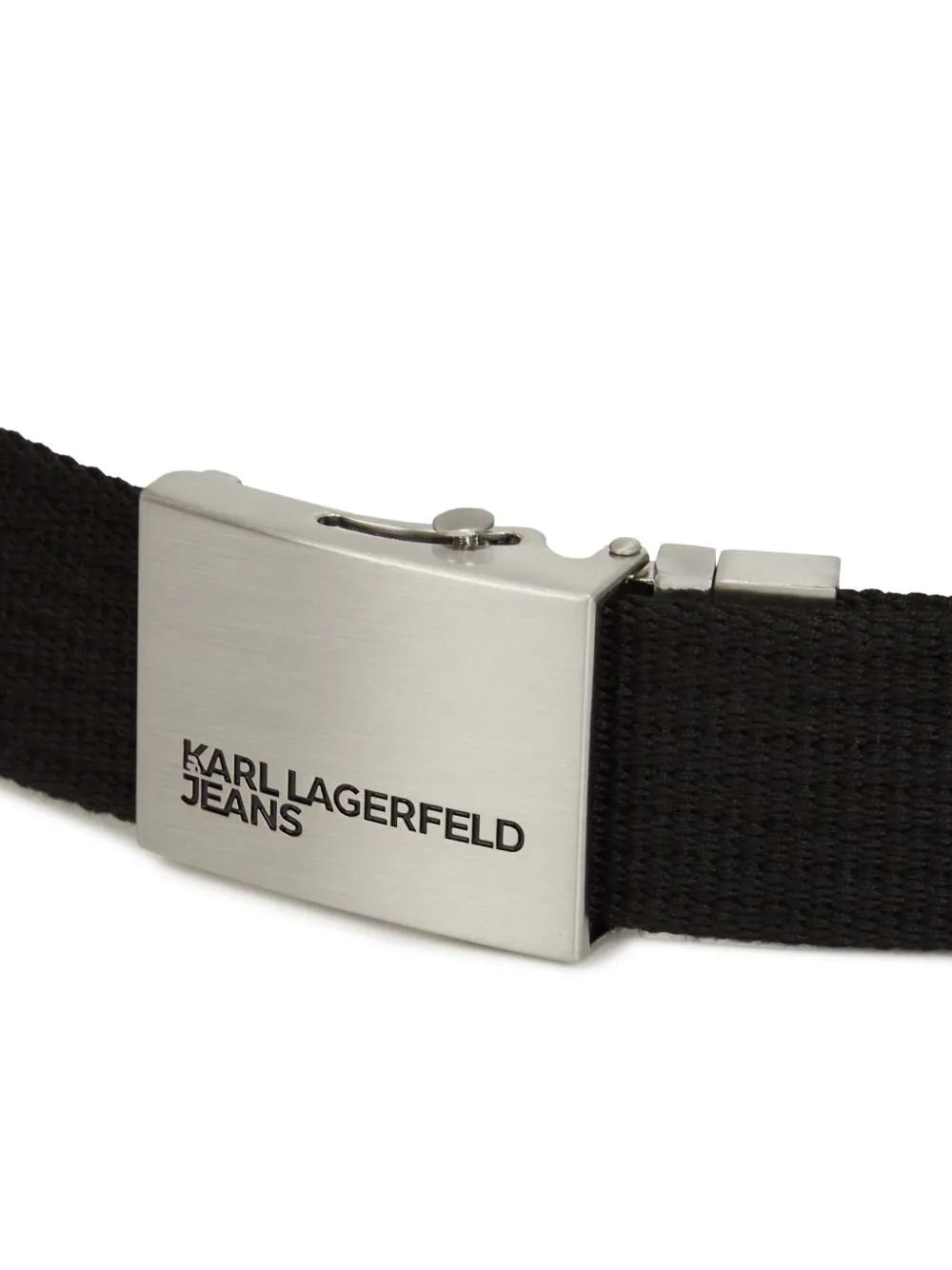 Karl Lagerfeld Jeans Gespriem met gegraveerd logo Zwart