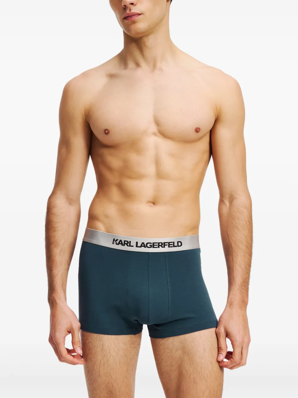 Karl Lagerfeld Boxershorts met elastische tailleband Blauw