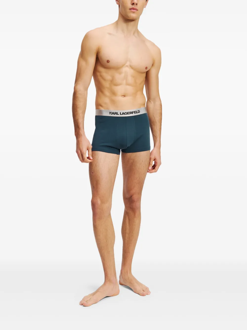 Karl Lagerfeld Boxershorts met elastische tailleband Blauw