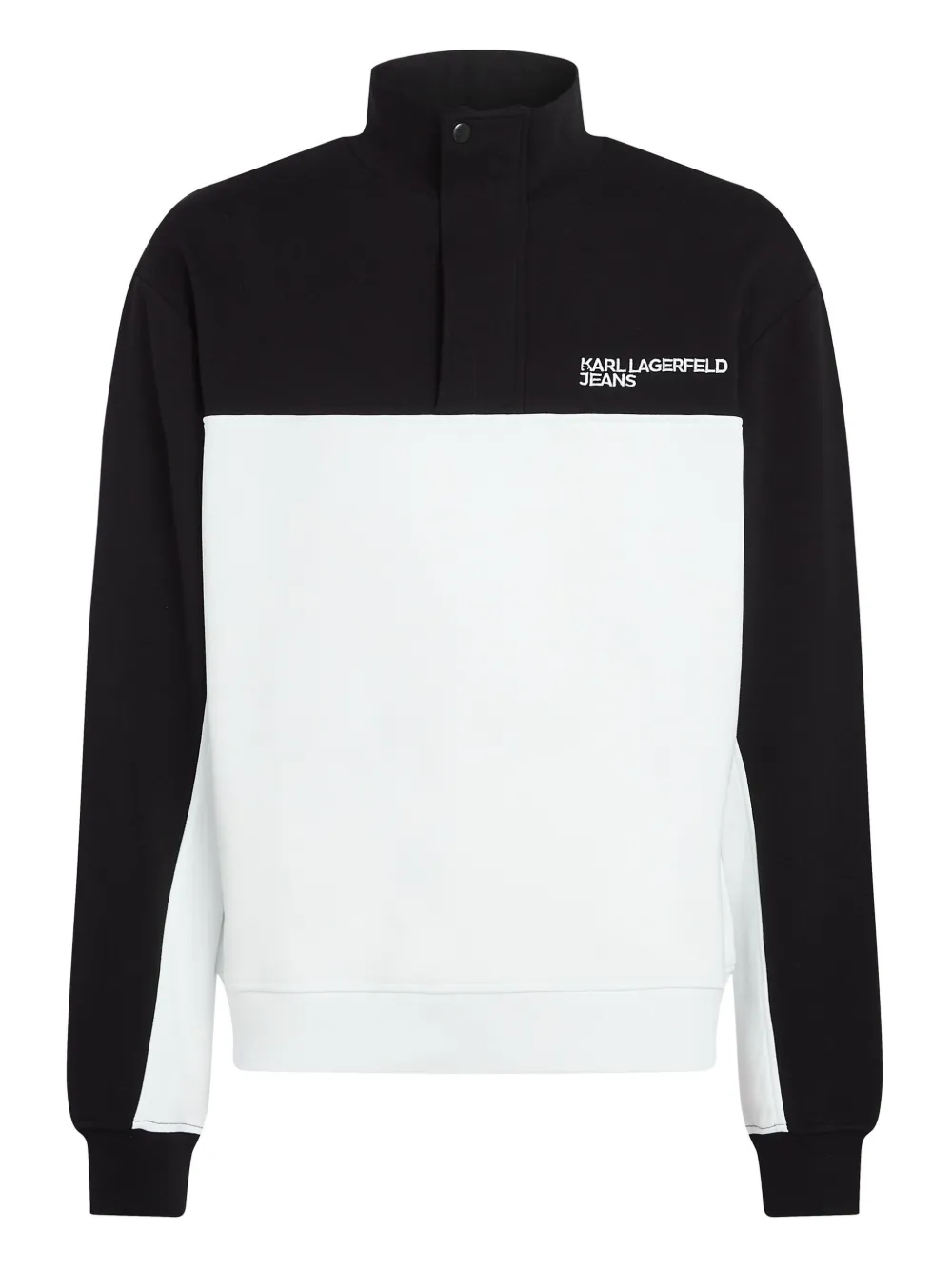 Karl Lagerfeld Jeans sudadera con diseño color block y medio cierre | negro | Image 1