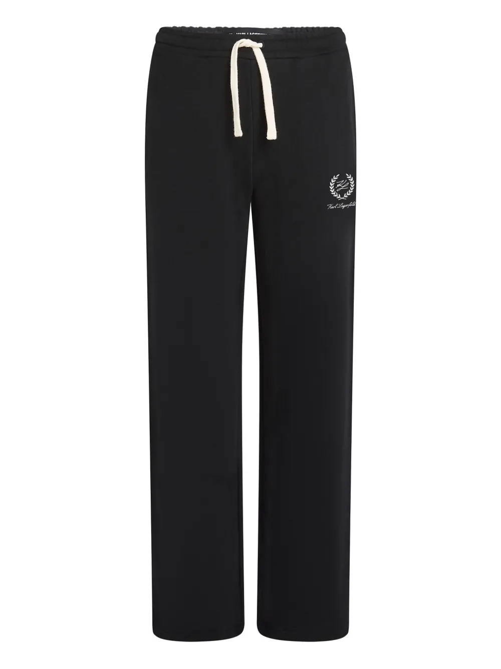 Shop Karl Lagerfeld Logo-embroidered Track Pants