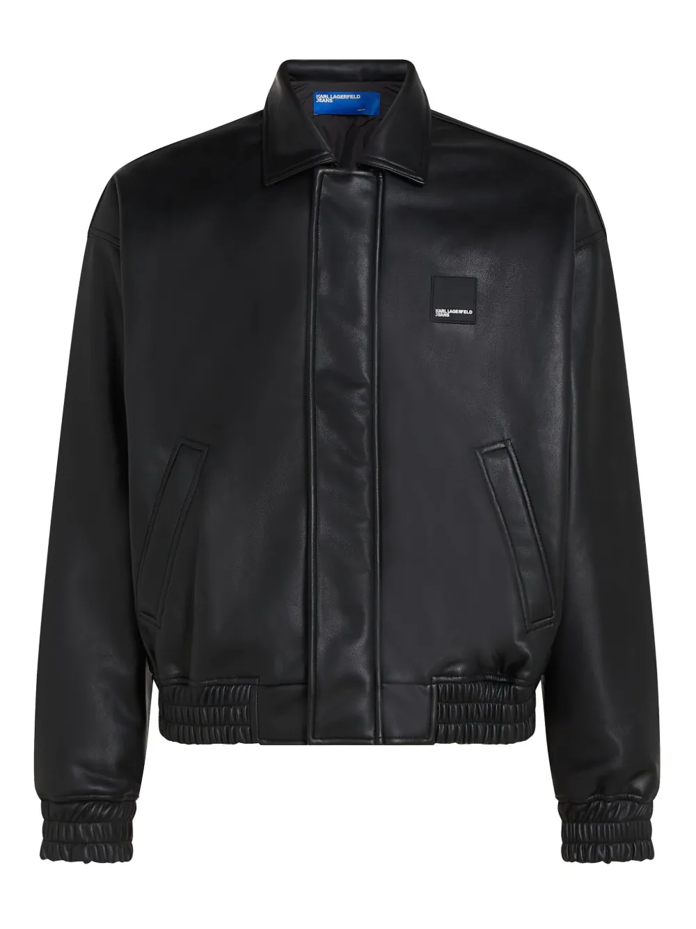Karl Lagerfeld Jeans zip-up bomber jacket | Black | Image 1