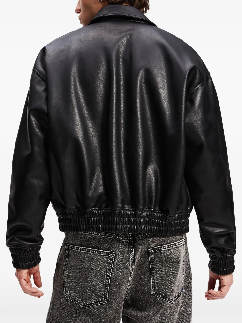 Karl Lagerfeld Jeans Bomberjack met rits Zwart