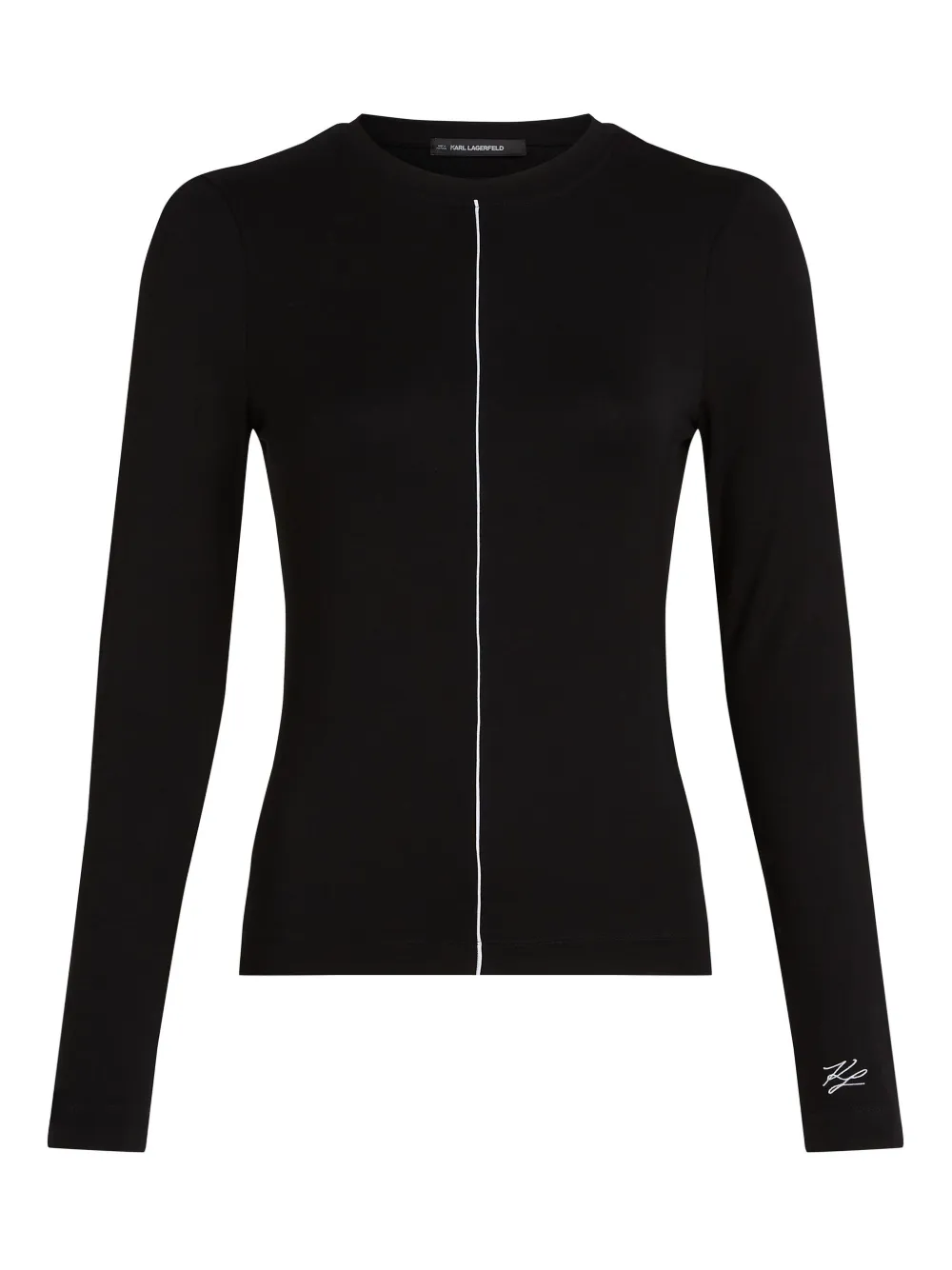Karl Lagerfeld top con ribetes en contraste | negro | Image 1