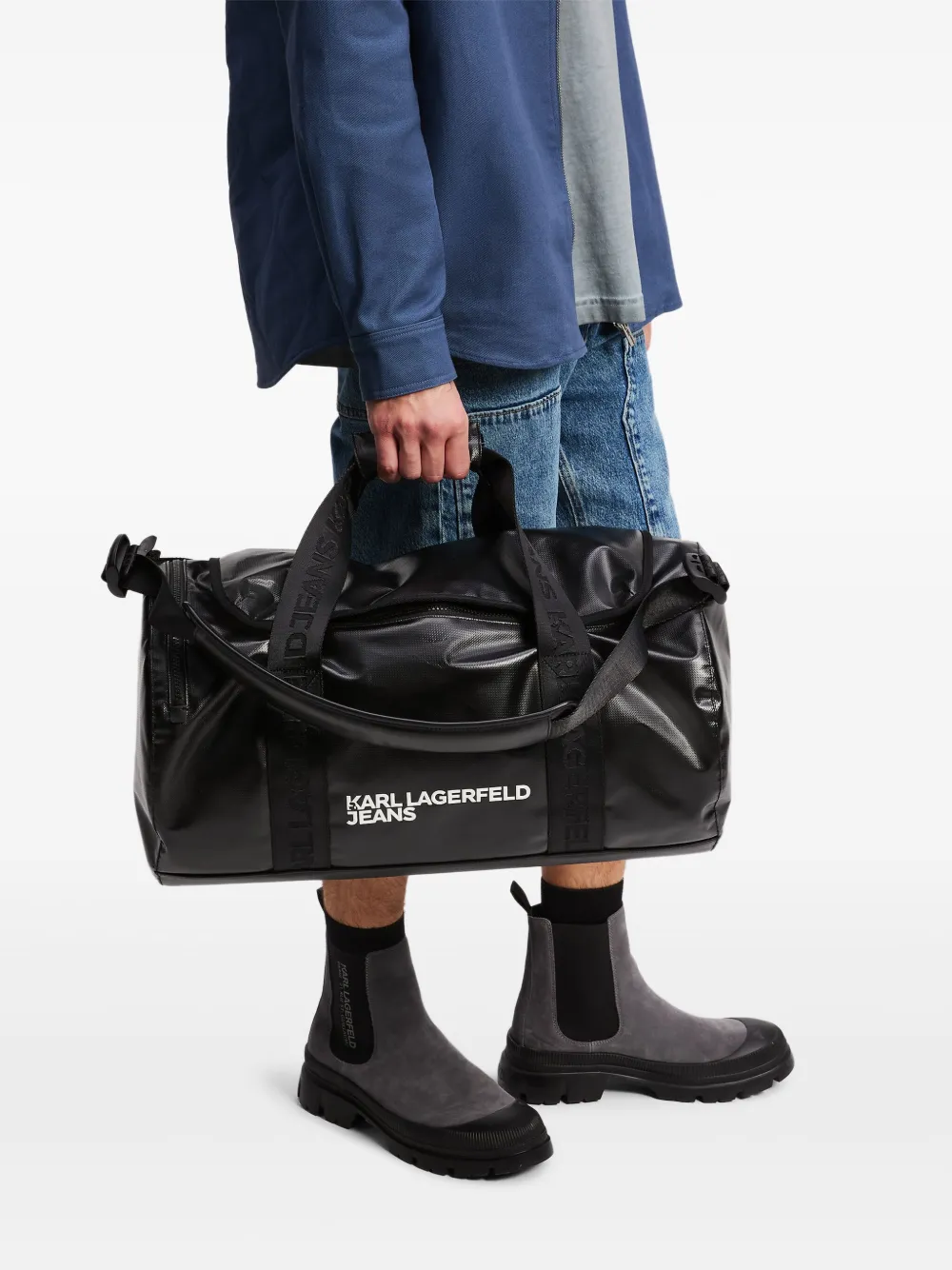 Karl Lagerfeld Jeans KLJ logo-strap duffle bag | Image 2