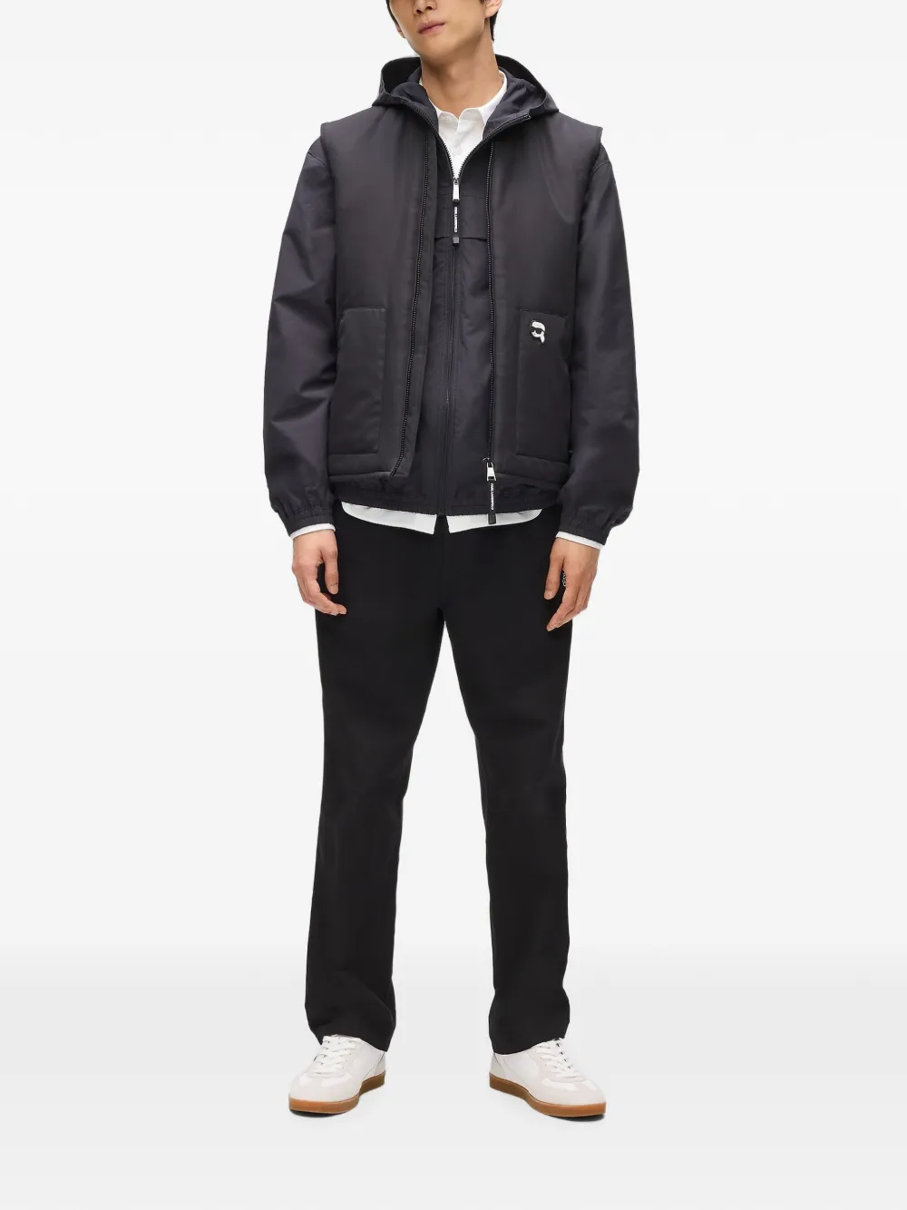 Karl Lagerfeld Ikon gewatteerde bodywarmer Zwart