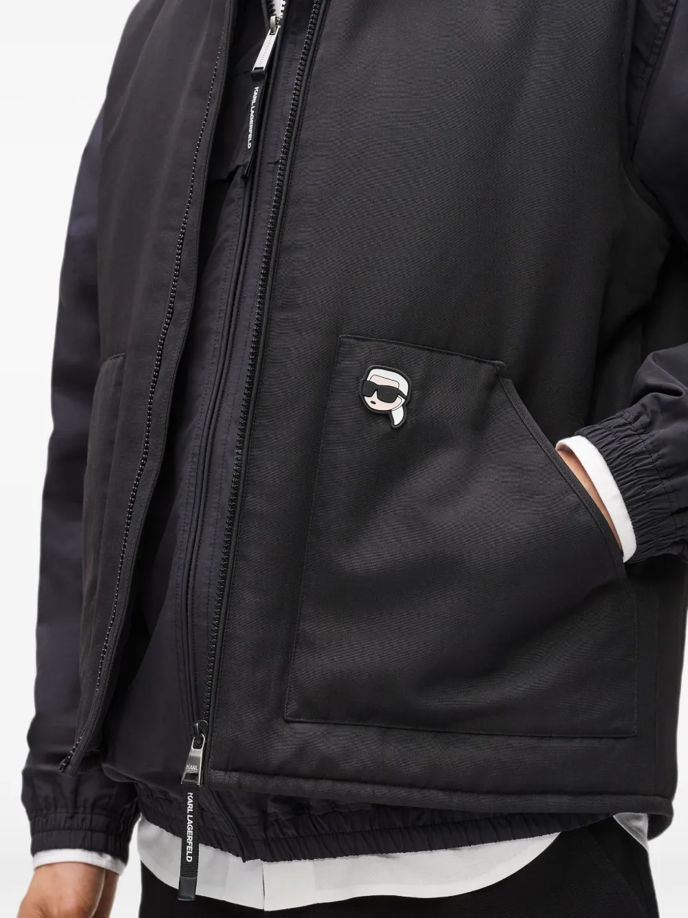Karl Lagerfeld Ikon gewatteerde bodywarmer Zwart